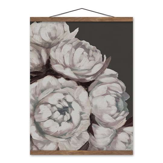 Flower Focus 16" x 20" Teak Hanging Canvas